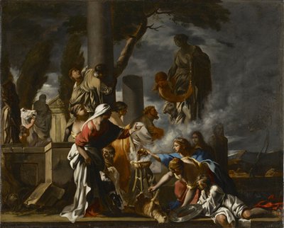 King Solomon Sacrificing to the Idols, c.1640 by Sébastien Bourdon